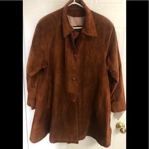 Authentic vintage BFC Montreal suede leather coat